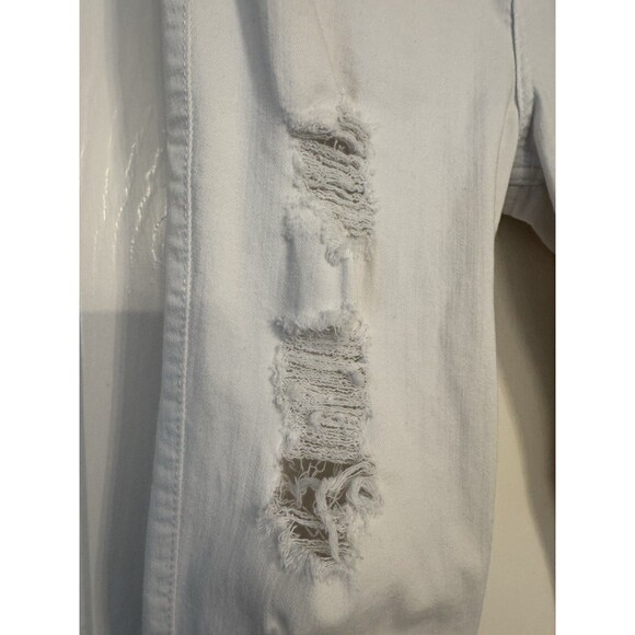 Hollister Junior Women W27/L28 5R Ultra High Rise White Jean Legging Distressed - Picture 6 of 6